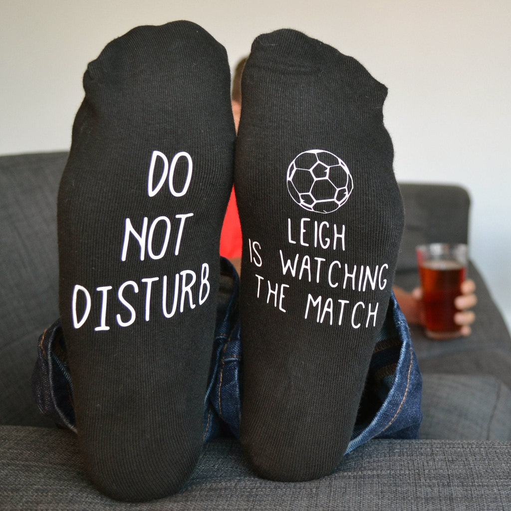 Do Not Disturb Personalised Football Socks | Solesmith