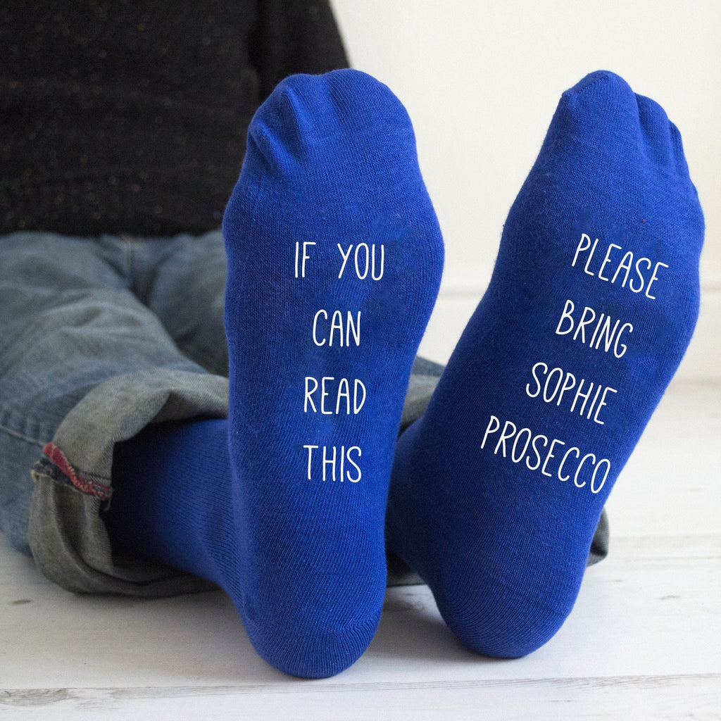 Personalised Hidden Message Bring Prosecco Socks | Solesmith