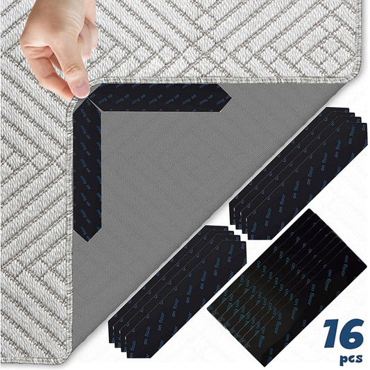 4/8Pcs Non Slip Rug Pads Double Sided Rug Stoppers to Prevent Sliding  Stickers Flat Reusable and Washable Carpet Tape for Floors