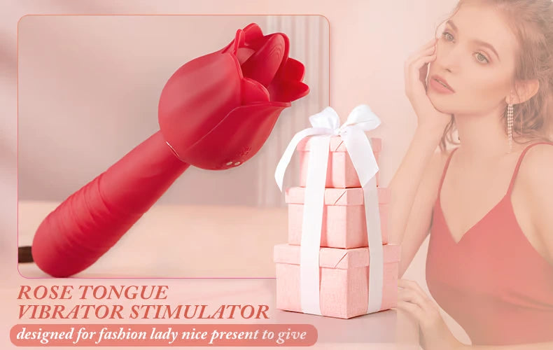 Rose Wand - Motion & Vibrating Lick Sensation Clitoral Stimulator