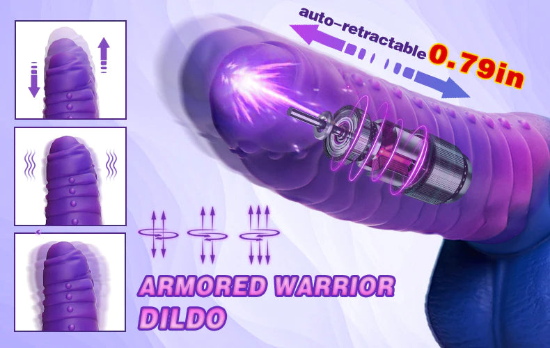 Caterzilla - 9" Dynamic Heating & Thrusting Vibrating Dildo