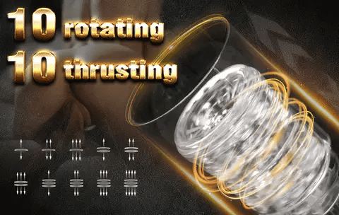 Thrusting and Rotating Sucking Automatic Male Masturbator