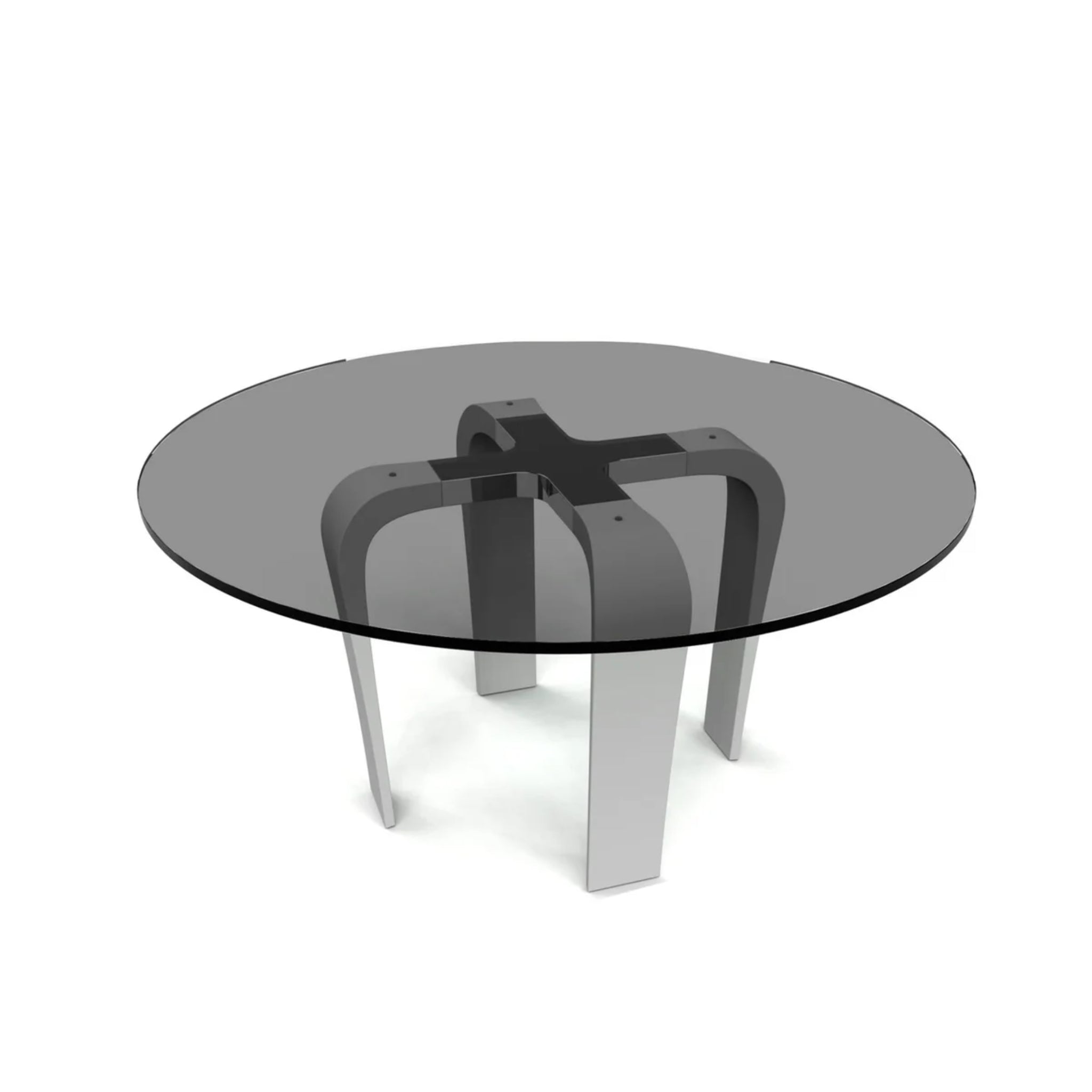 Bellini Cirrus Round Glass Top Dining Table