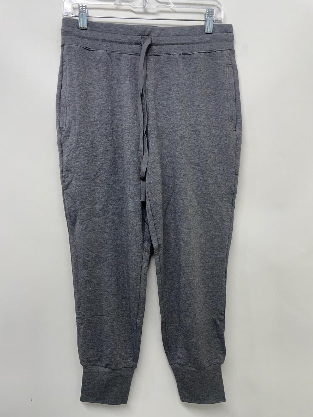 Fabletics Women M Short Luxe Terry Drawstring Pants Jogger Charcoal Heather