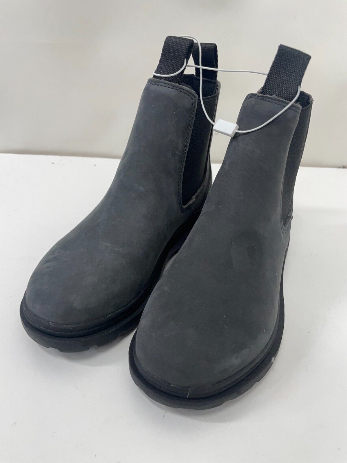 Zara Kids 31EU Goring Elastic Leather Ankle Boots Charcoal Gray 2137/030/802