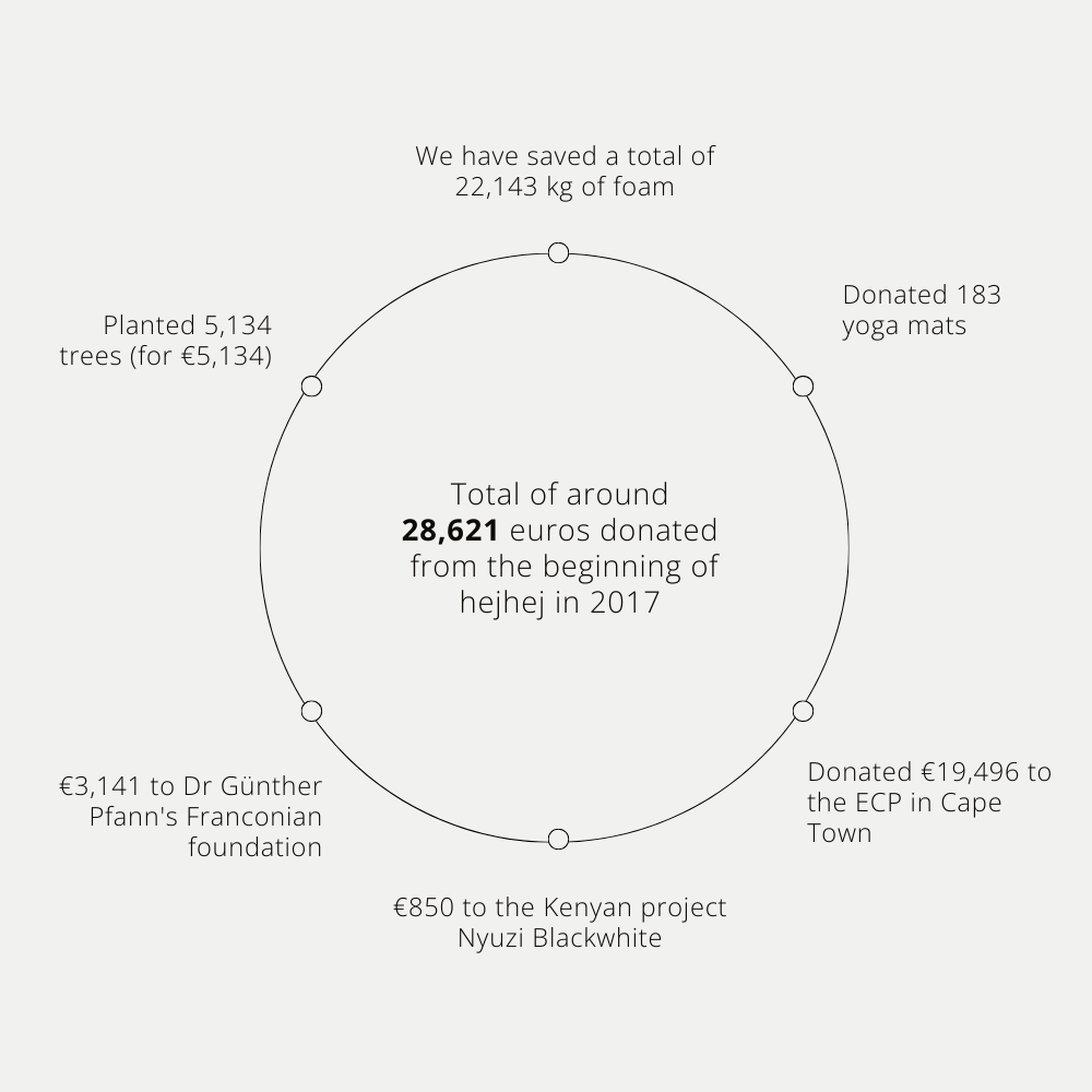 our donations in total made visual