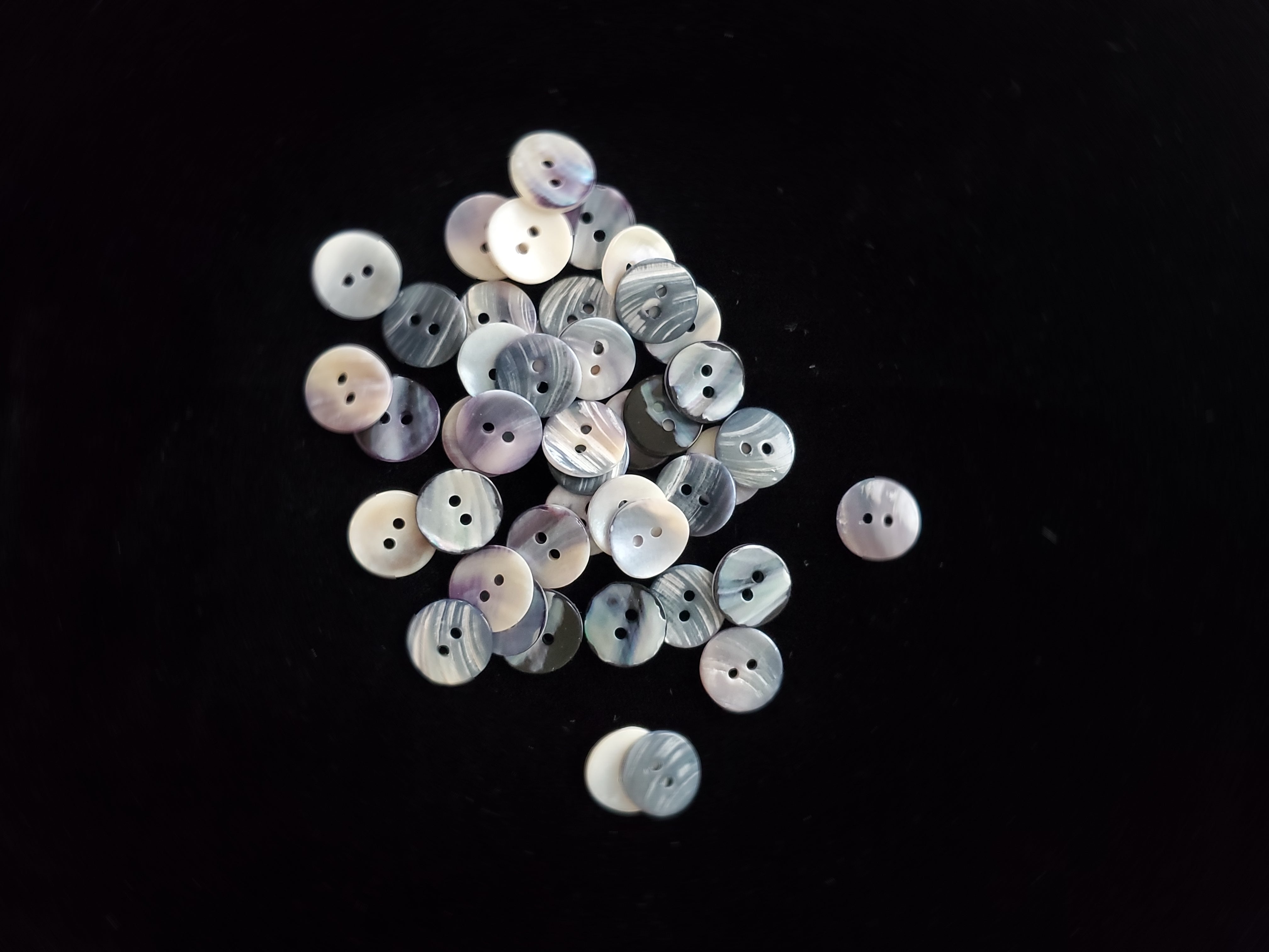 Gray River Waves Small Two Hole Button