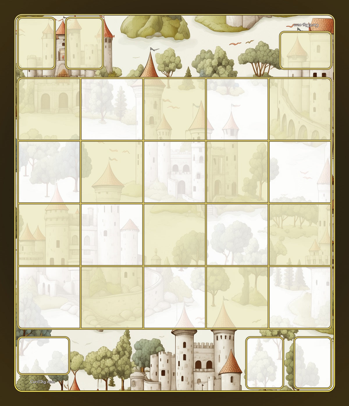 CardDig Two Player Medieval Match Playmat for Sorcery: Contested Realm TCG
