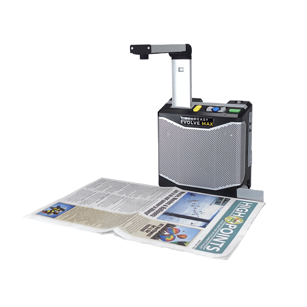 ReadEasy Evolve MAX with newspaper