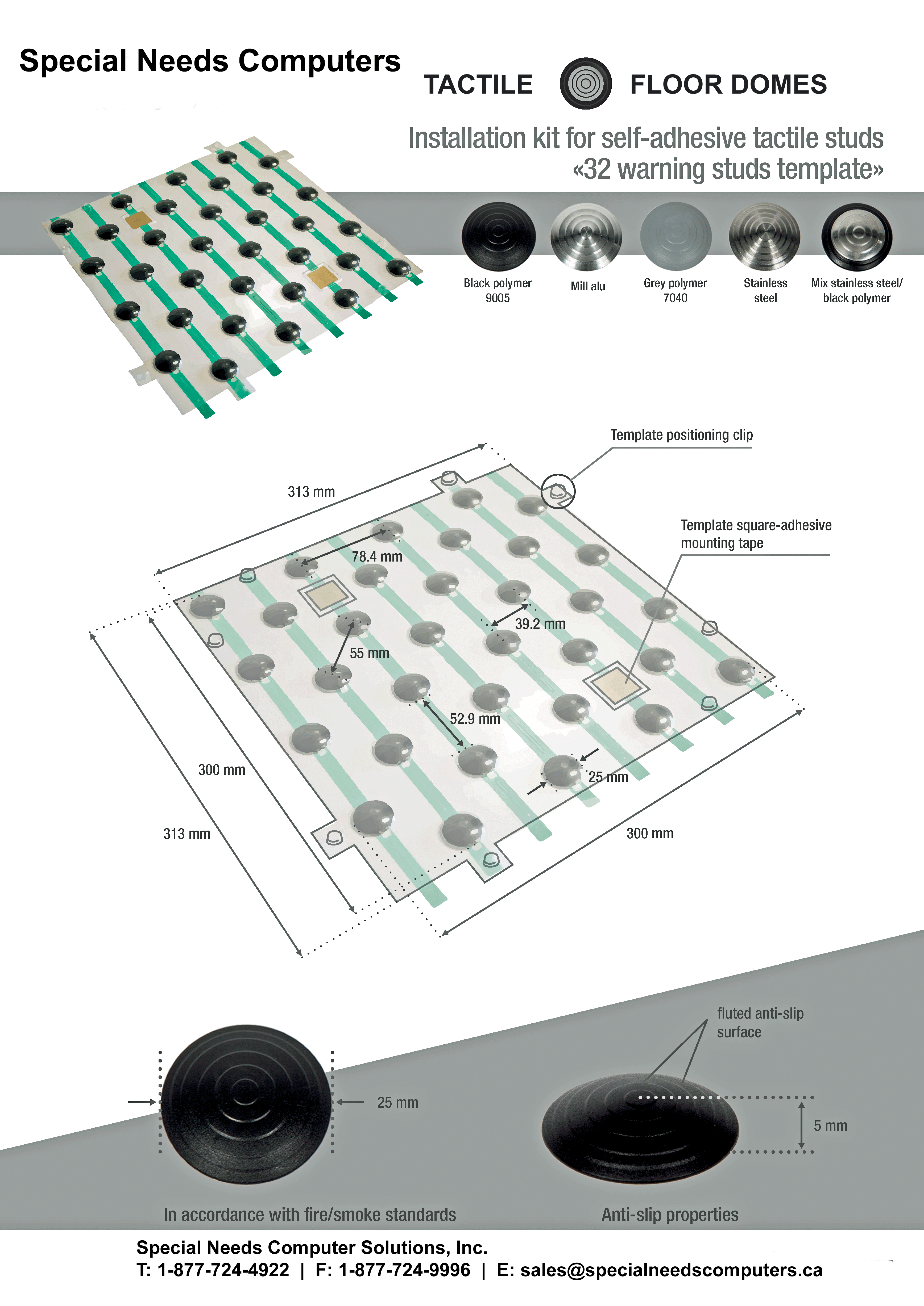 Tactile Floor Domes info