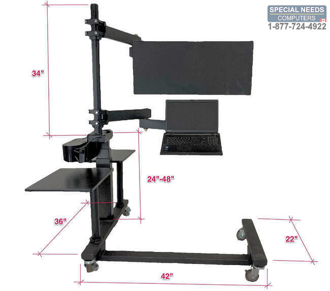 Perfect Chair Workstation laptop dimensions
