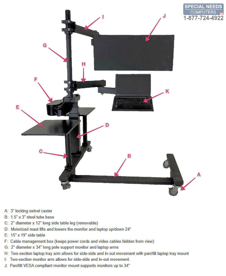 Perfect Chair Workstation laptop items
