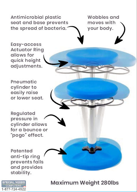 Adjustable Kids Standard Wobble Chair Features