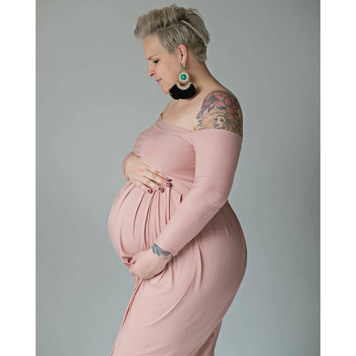 Pink Maternity Dress Maternity Gown Baby Shower Dress Pregnancy Photoshoot  Dress Boho Beach Maternity Dress Gender Reveal Dress -  Denmark