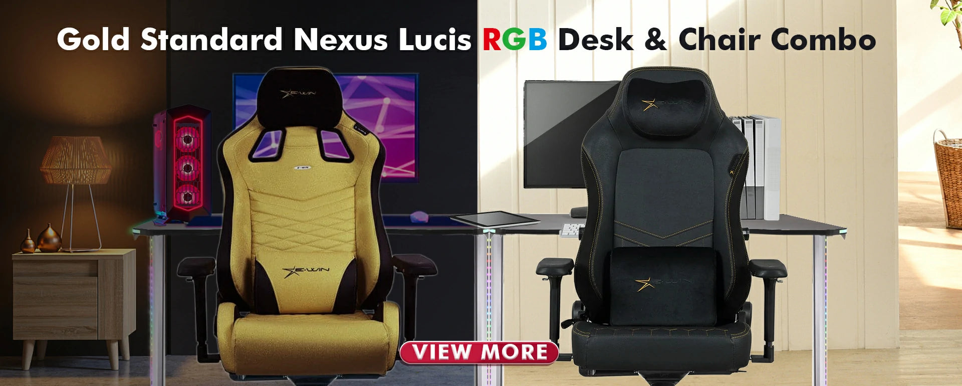 E-WIN RGB Gaming Desk and Revolutionary