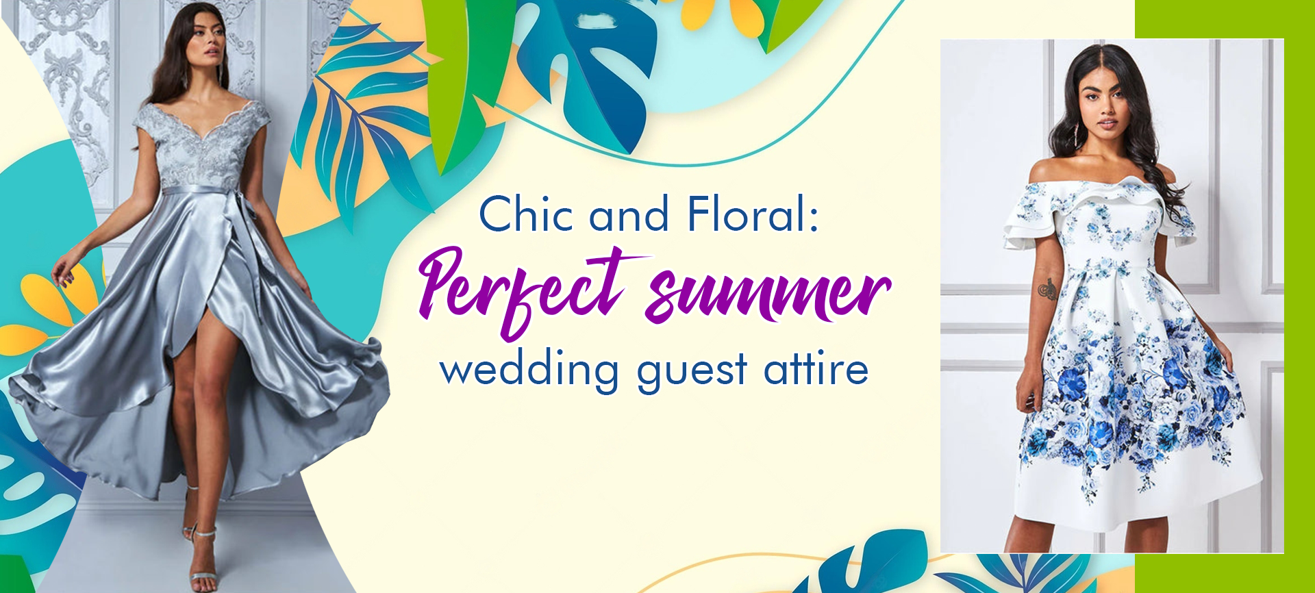 Chic and Floral: Perfect summer wedding guest attire.