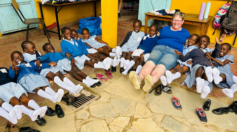 SoleLution visit school children in Kenya