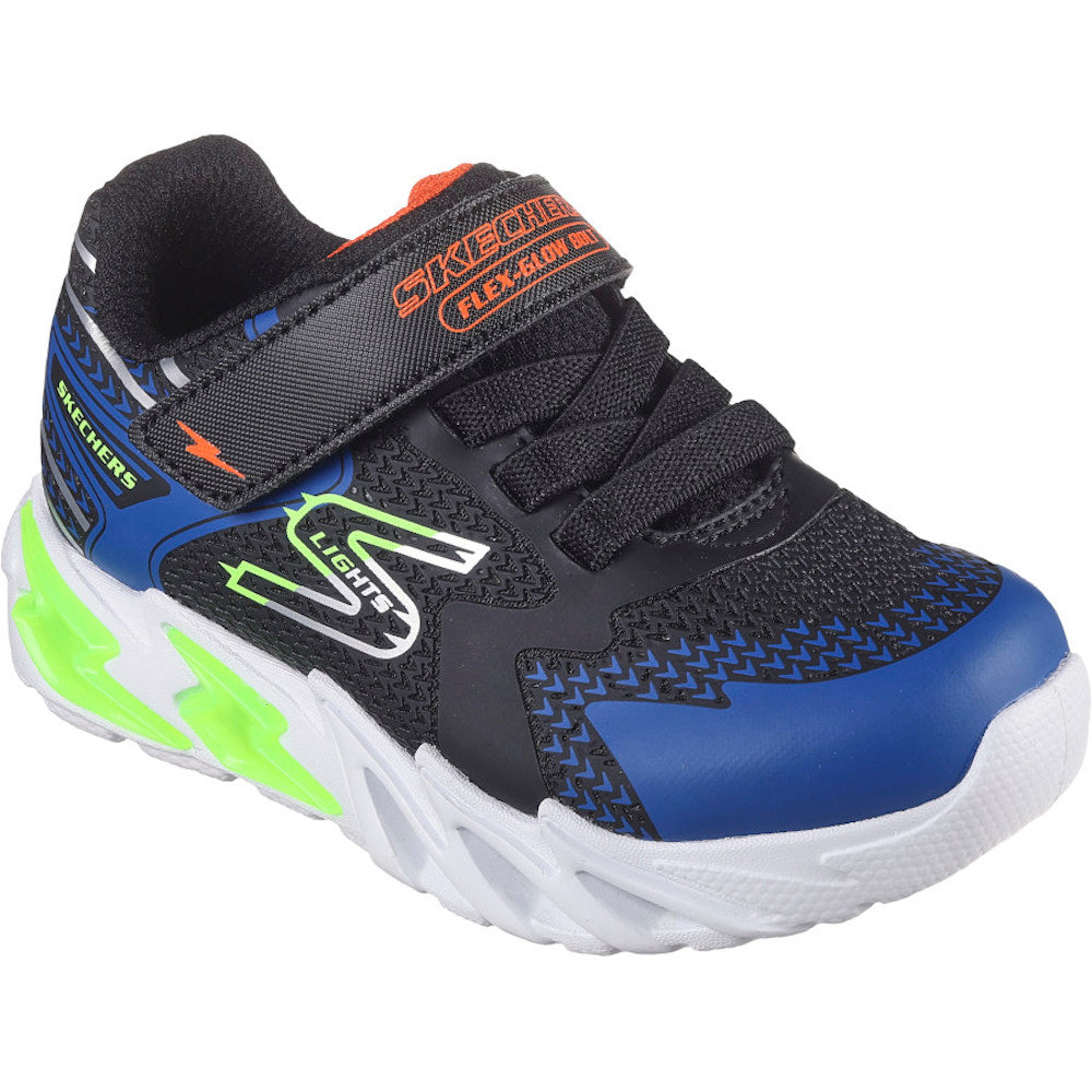 Skechers Flex-Glow Elite - Vorlo - Black Red Blue Trainers – SoleLution