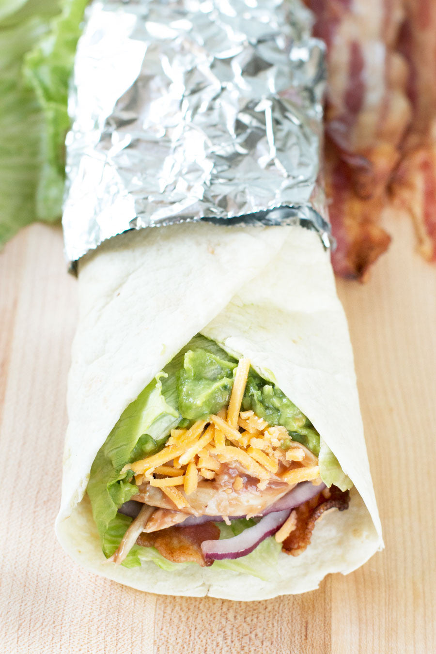 BBQ Chicken & Bacon Guacamole Wraps | Sauce + Style