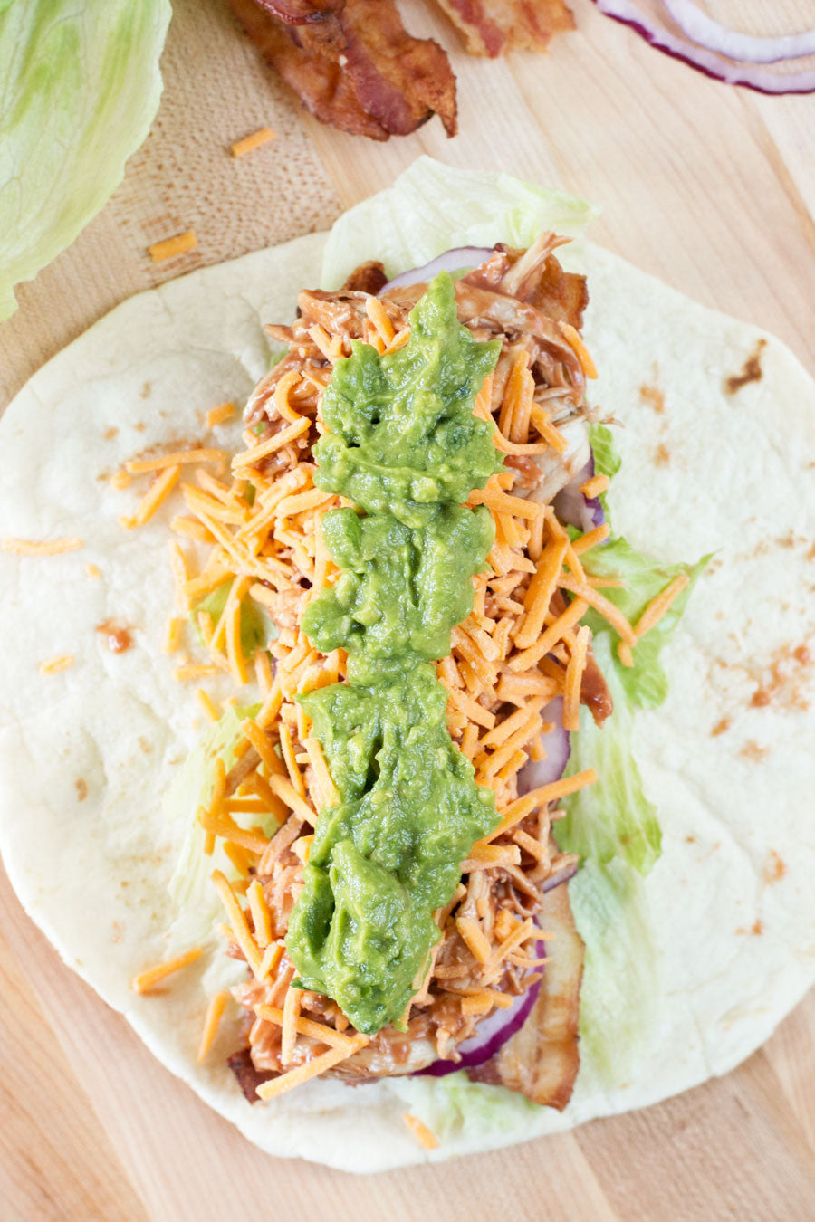 BBQ Chicken & Bacon Guacamole Wraps | Sauce + Style