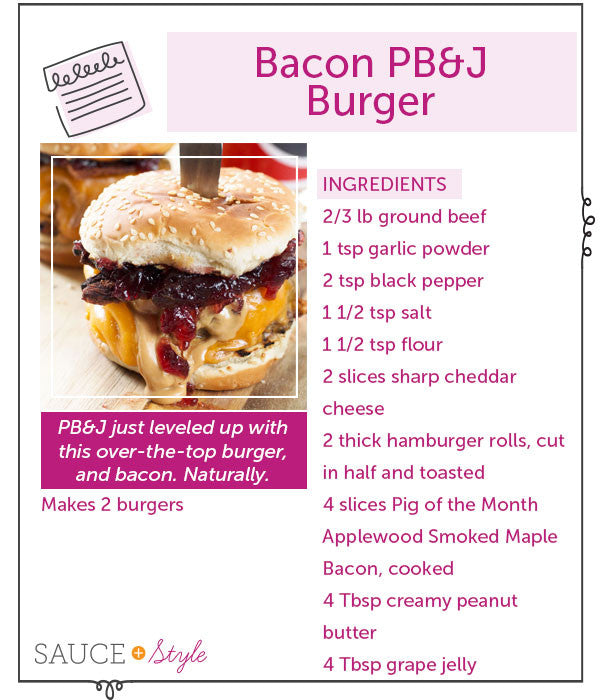 Bacon PB&J Burger | Sauce + Style