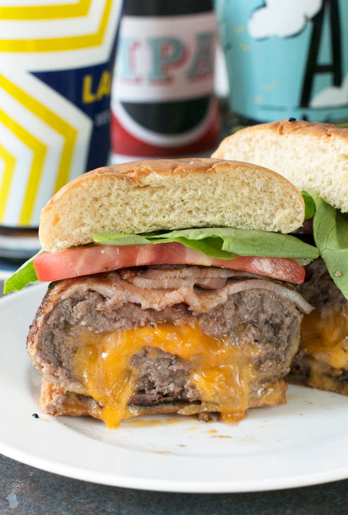 Chipotle Bacon-Wrapped Juicy Lucy Burgers