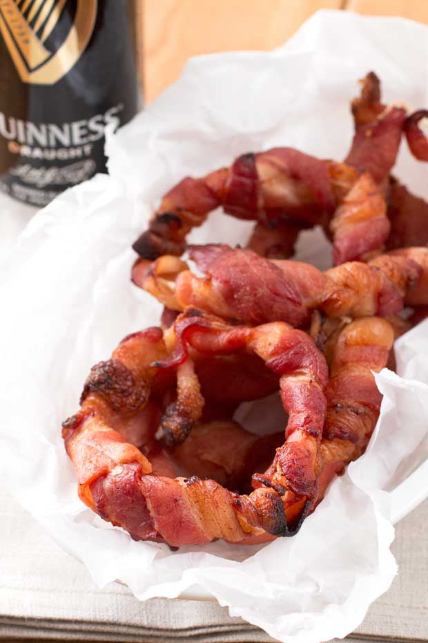 Bacon-Wrapped Onion Rings | Sauce + Style