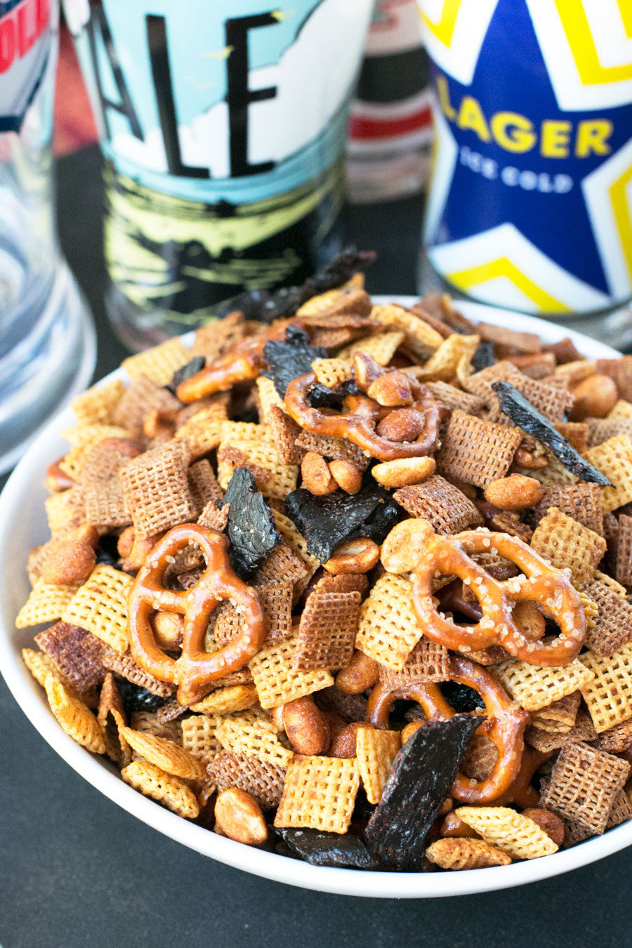 Quick & Easy Beef Jerky Chex Mix | Sauce + Style
