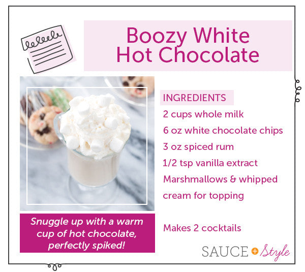 Boozy White Hot Chocolate | Sauce + Style 