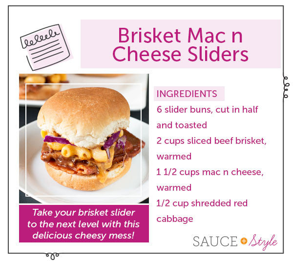 Brisket Mac N Cheese Sliders | Sauce + Style
