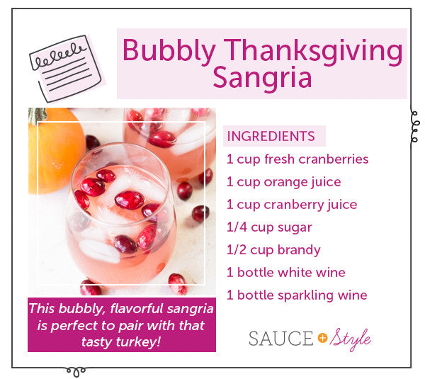 Bubbly Thanksgiving Sangria | cakenknife.com