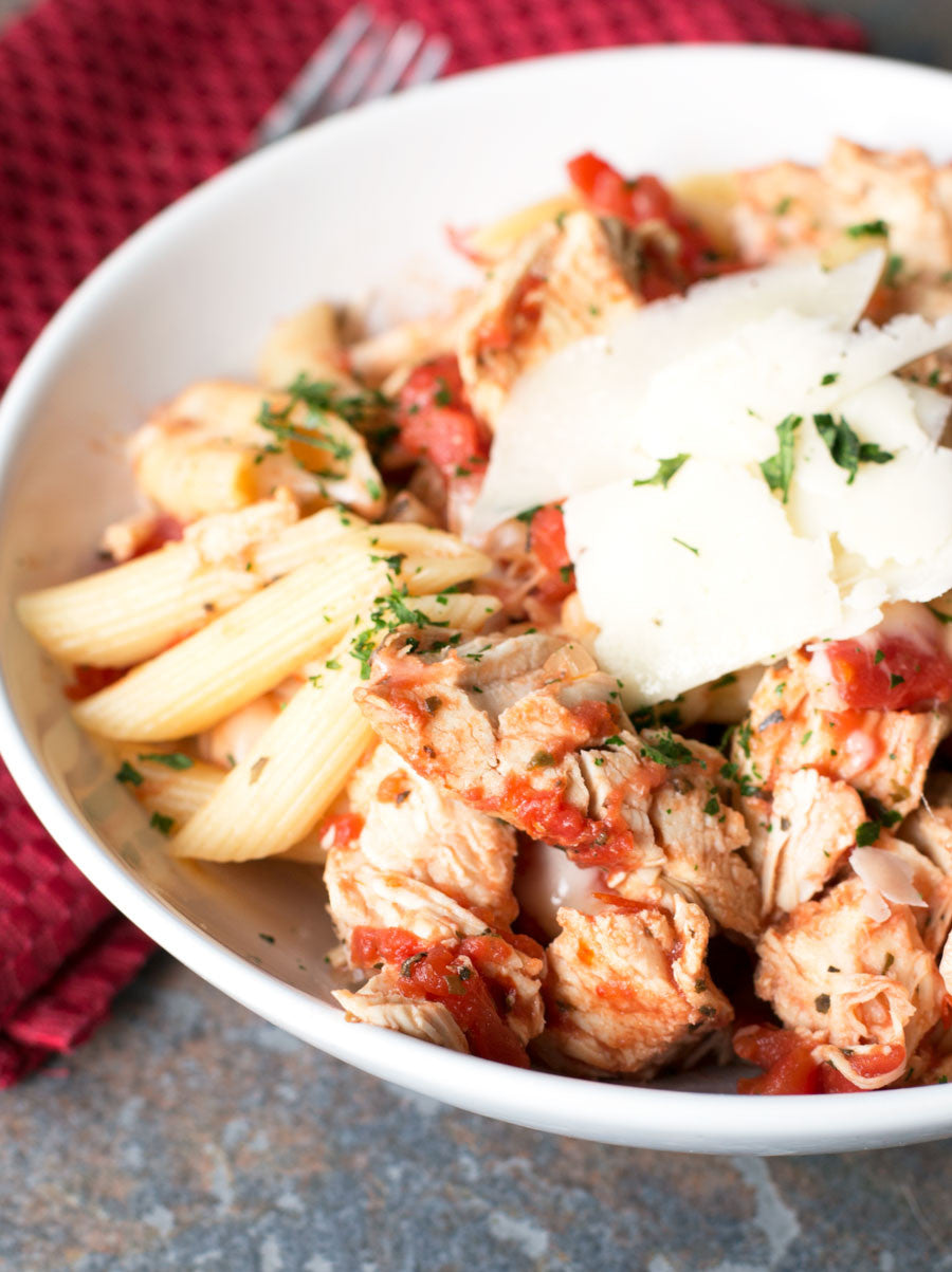 Slow Cooker Chicken Parmesan Pasta | Sauce + Style