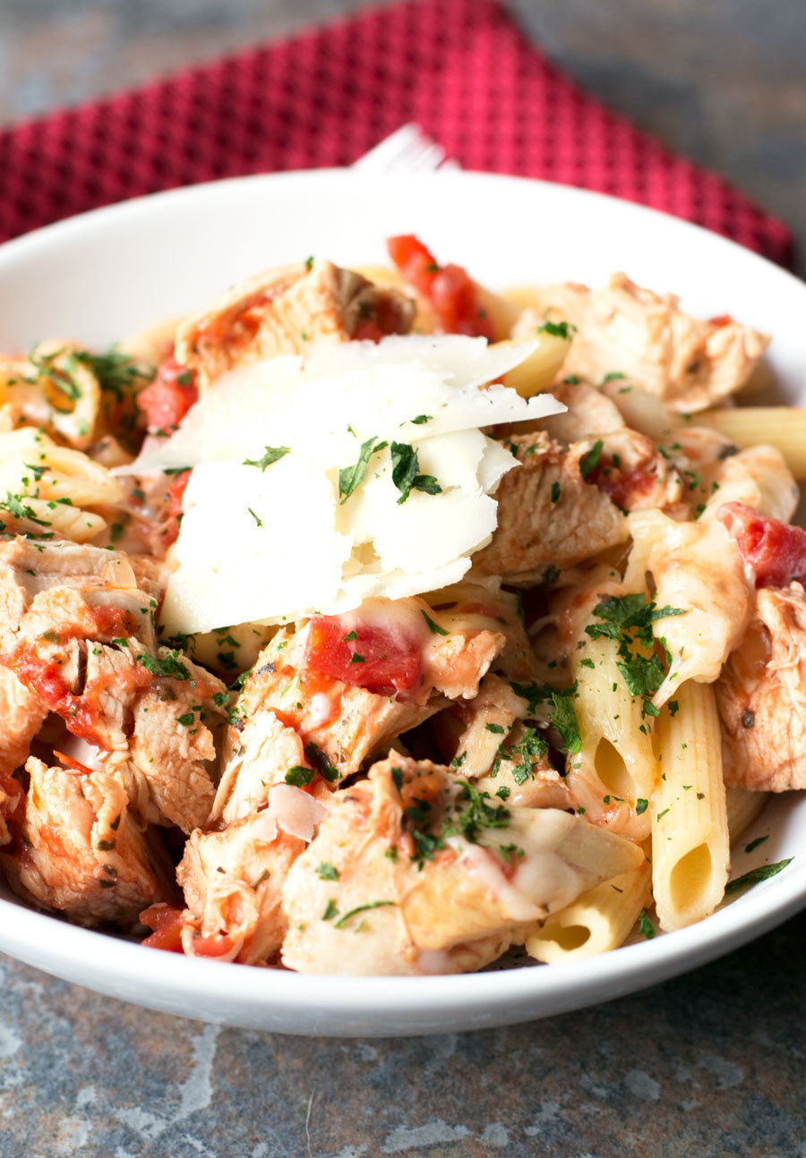 Slow Cooker Chicken Parmesan Pasta | Sauce + Style