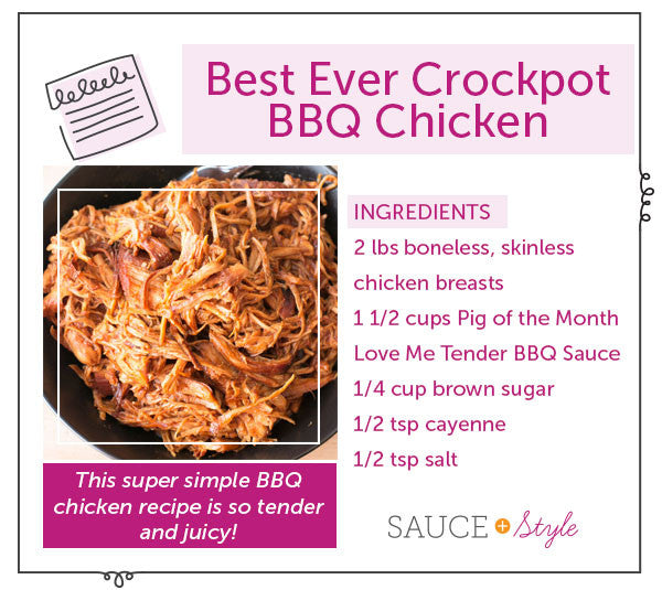 Best Ever Crockpot BBQ Chicken | Sauce + Style