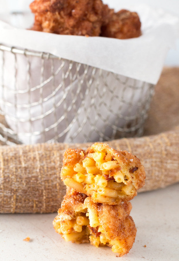 Fried Bacon Mac n Cheese Bites