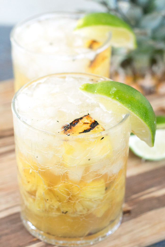 Grilled Pineapple Bourbon Smash | Sauce + Style