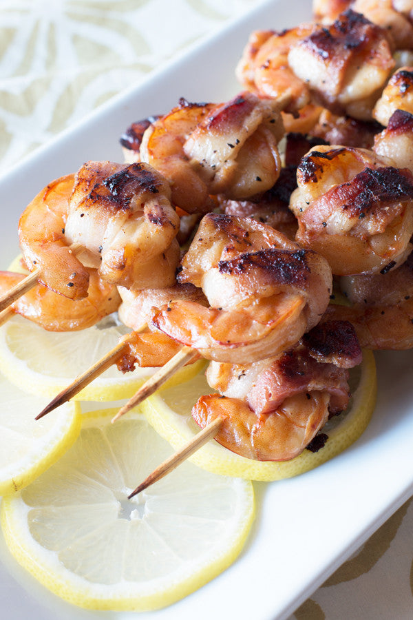 Lemon Pepper Bacon Wrapped Shrimp