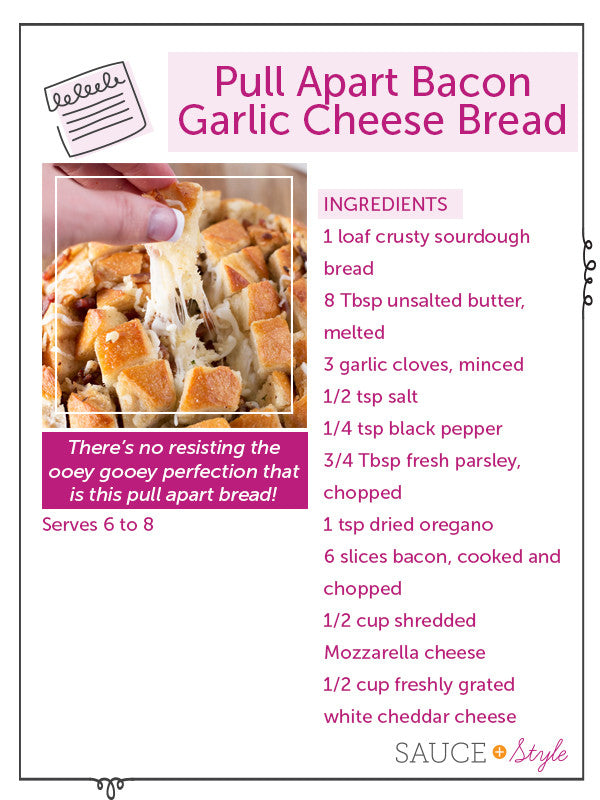 Pull Apart Bacon Garlic Cheese Bread 