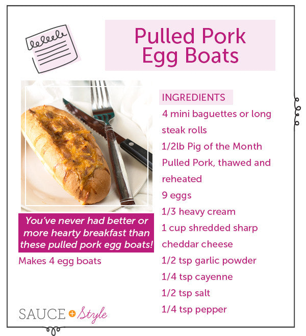 Pulled Pork Egg Boats