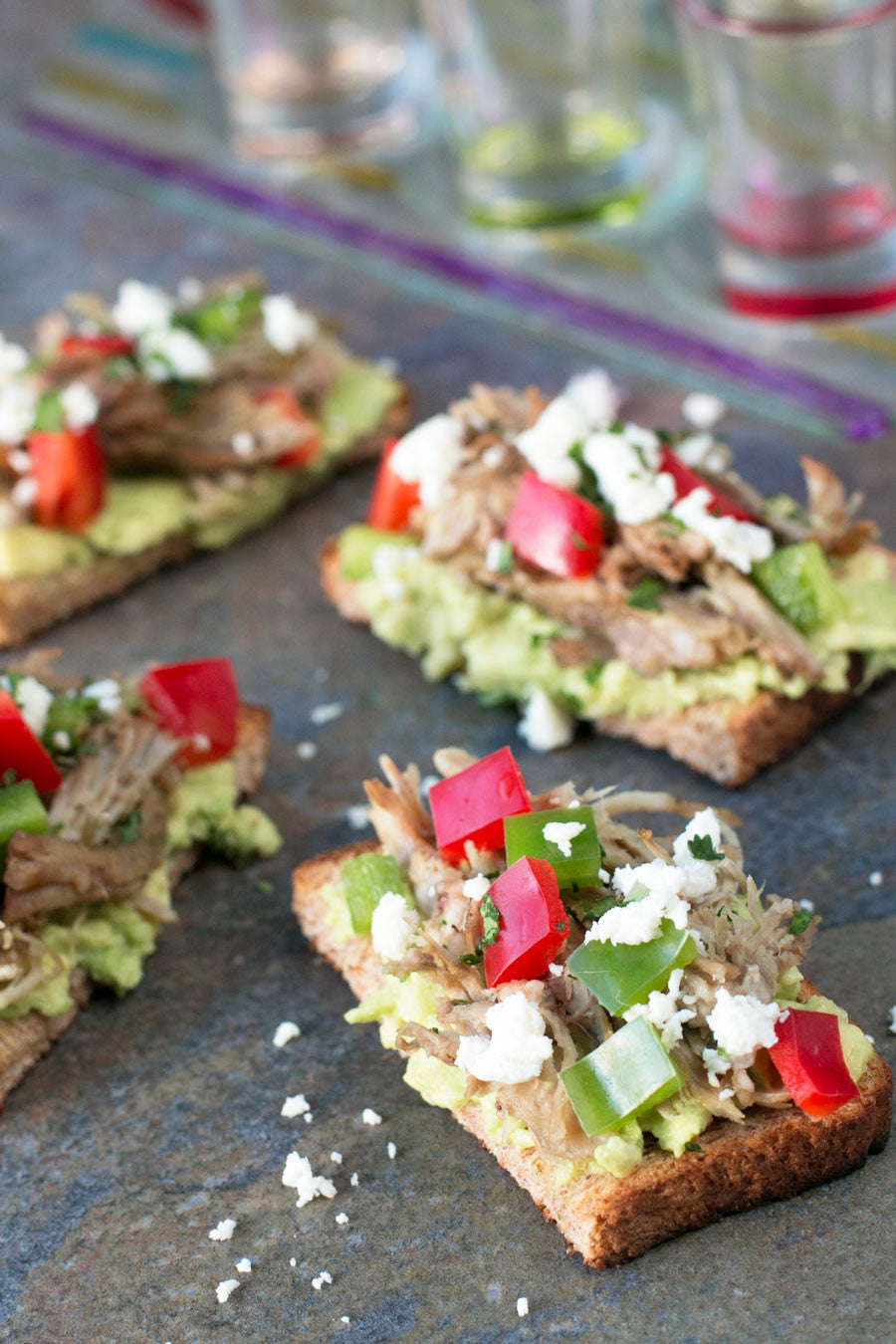 Pulled Pork Veggie Avocado Toasts | Sauce + Style Blog (pigofthhemonth.com)