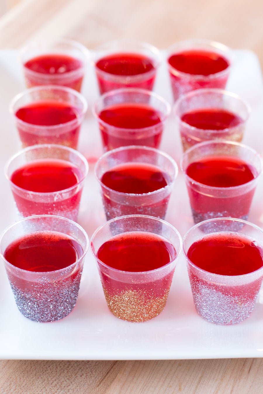 Raspberry Champagne Glitter Jell-O Shots | Sauce + Style Blog (pigofthemonth.com)