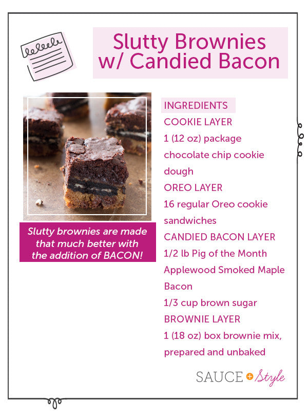 Slutty Brownies with Candied Bacon