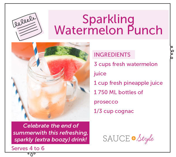 Sparkling Watermelon Punch | Sauce + Style