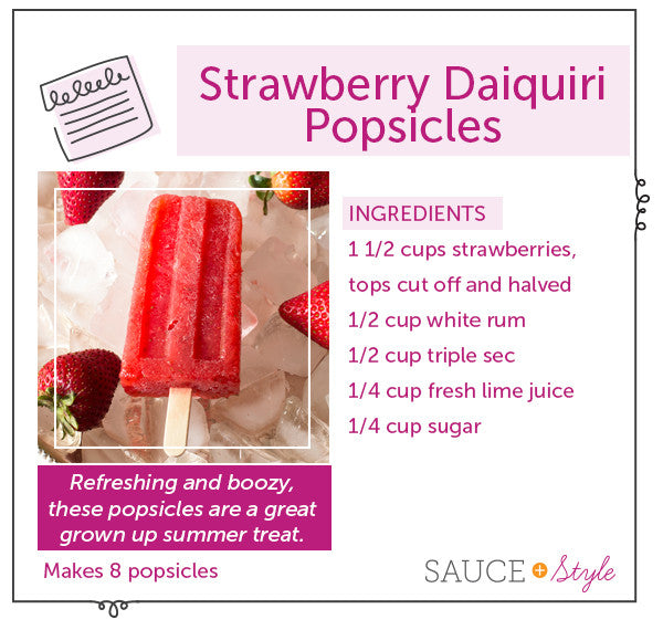 Strawberry Daiquiri Popsicles