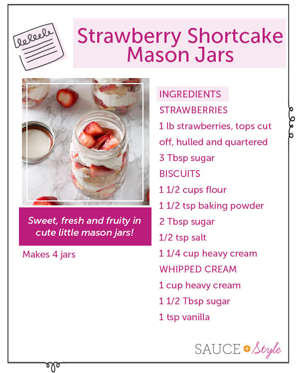 Strawberry Shortcake Mason Jars