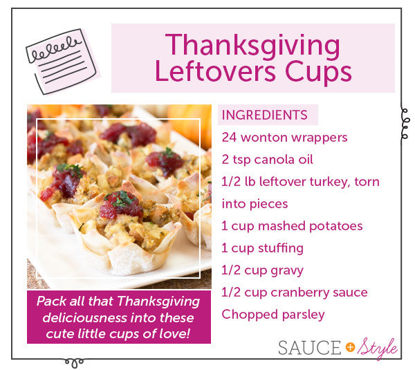 Thanksgiving Leftovers Cups | Sauce + Style