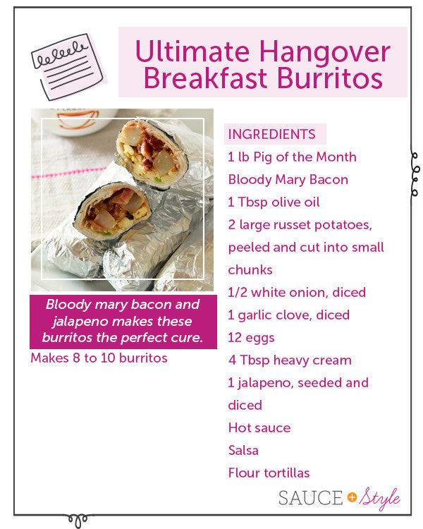 Ultimate Hangover Breakfast Burritos