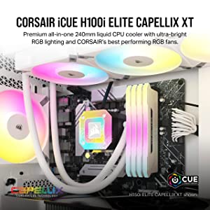 Corsair iCUE H150i Elite CAPELLIX XT Liquid CPU Cooler - Three