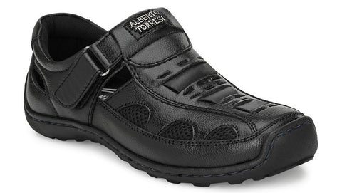 ALBERTO TORRESI ANTONIO BLACK SANDALS