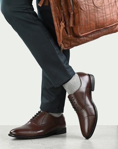ALBERTO TORRESI BROWN SYNTHETIC FORMAL SHOES